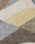 LOOMLAN Rugs Aeleth Brown Washable Indoor-Outdoor Rug