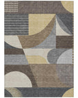 LOOMLAN Rugs Aeleth Brown Washable Indoor-Outdoor Rug