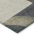 LOOMLAN Rugs Aeleth Brown Washable Indoor-Outdoor Rug