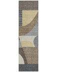 LOOMLAN Rugs Aeleth Brown Washable Indoor-Outdoor Rug