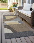 LOOMLAN Rugs Aeleth Brown Washable Indoor-Outdoor Rug