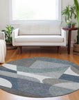 LOOMLAN Rugs Aeleth Gray Washable Indoor-Outdoor Rug