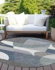 LOOMLAN Rugs Aeleth Gray Washable Indoor-Outdoor Rug