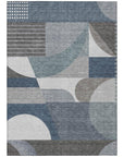 LOOMLAN Rugs Aeleth Gray Washable Indoor-Outdoor Rug