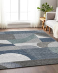 LOOMLAN Rugs Aeleth Gray Washable Indoor-Outdoor Rug