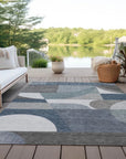 LOOMLAN Rugs Aeleth Gray Washable Indoor-Outdoor Rug