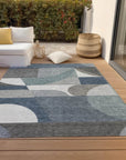 LOOMLAN Rugs Aeleth Gray Washable Indoor-Outdoor Rug
