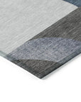 LOOMLAN Rugs Aeleth Gray Washable Indoor-Outdoor Rug