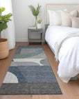 LOOMLAN Rugs Aeleth Gray Washable Indoor-Outdoor Rug