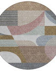 LOOMLAN Rugs Aeleth Mocha Washable Indoor-Outdoor Rug
