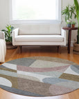LOOMLAN Rugs Aeleth Mocha Washable Indoor-Outdoor Rug