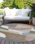 LOOMLAN Rugs Aeleth Mocha Washable Indoor-Outdoor Rug