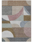 LOOMLAN Rugs Aeleth Mocha Washable Indoor-Outdoor Rug