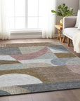 LOOMLAN Rugs Aeleth Mocha Washable Indoor-Outdoor Rug