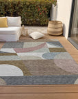 LOOMLAN Rugs Aeleth Mocha Washable Indoor-Outdoor Rug