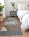 LOOMLAN Rugs Aeleth Mocha Washable Indoor-Outdoor Rug