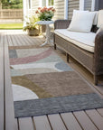 LOOMLAN Rugs Aeleth Mocha Washable Indoor-Outdoor Rug