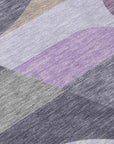 LOOMLAN Rugs Aeleth Purple Washable Indoor-Outdoor Rug
