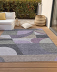 LOOMLAN Rugs Aeleth Purple Washable Indoor-Outdoor Rug