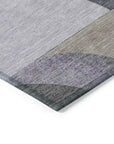 LOOMLAN Rugs Aeleth Purple Washable Indoor-Outdoor Rug