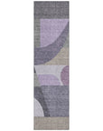 LOOMLAN Rugs Aeleth Purple Washable Indoor-Outdoor Rug