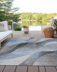 Aelien Blue Washable Indoor - Outdoor Rug - LOOMLAN - LOOMLAN Rugs - Outdoor Rugs