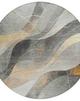 LOOMLAN Rugs Aelien Gray Washable Indoor-Outdoor Rug