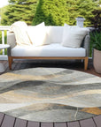 LOOMLAN Rugs Aelien Gray Washable Indoor-Outdoor Rug