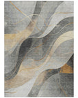 LOOMLAN Rugs Aelien Gray Washable Indoor-Outdoor Rug