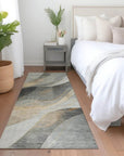 LOOMLAN Rugs Aelien Gray Washable Indoor-Outdoor Rug