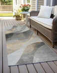 LOOMLAN Rugs Aelien Gray Washable Indoor-Outdoor Rug
