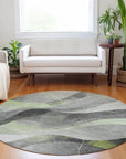 LOOMLAN Rugs Aelien Green Washable Indoor-Outdoor Rug