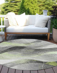 LOOMLAN Rugs Aelien Green Washable Indoor-Outdoor Rug