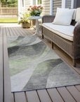 LOOMLAN Rugs Aelien Green Washable Indoor-Outdoor Rug