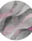 LOOMLAN Rugs Aelien Pink Washable Indoor-Outdoor Rug