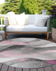 LOOMLAN Rugs Aelien Pink Washable Indoor-Outdoor Rug