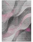 LOOMLAN Rugs Aelien Pink Washable Indoor-Outdoor Rug