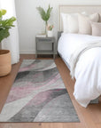 LOOMLAN Rugs Aelien Pink Washable Indoor-Outdoor Rug