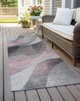 LOOMLAN Rugs Aelien Pink Washable Indoor-Outdoor Rug