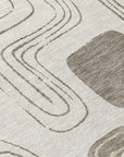LOOMLAN Rugs Aelira Brown Washable Indoor-Outdoor Rug