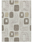 LOOMLAN Rugs Aelira Brown Washable Indoor-Outdoor Rug