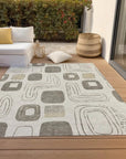 LOOMLAN Rugs Aelira Brown Washable Indoor-Outdoor Rug