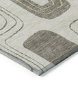 LOOMLAN Rugs Aelira Brown Washable Indoor-Outdoor Rug