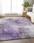 LOOMLAN Rugs Aelon Purple Washable Indoor-Outdoor Rug