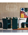 SUNPAN Aemond Dining Table 86.5" Glass Concrete Base