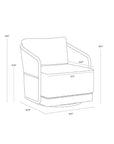 Allariz Swivel Outdoor Lounge Chair-Outdoor Lounge Chairs-SUNPAN-LOOMLAN