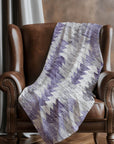 Addison Rugs Angled Checks Purple Washable Indoor-Outdoor Rug