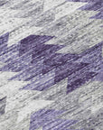 Addison Rugs Angled Checks Purple Washable Indoor-Outdoor Rug