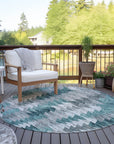 Addison Rugs Angled Checks Teal Washable Indoor-Outdoor Rug