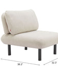 Zuo Modern Aperto Olefin Fabric Outdoor Accent Chair